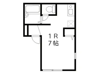 オリーブハウス菊名(ワンルーム/1階)の間取り写真