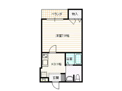 RAISON DETRE(1K/2階)の間取り写真