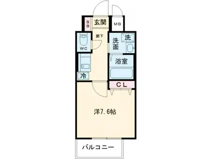 ピアグレース神戸(1K/7階)の間取り写真