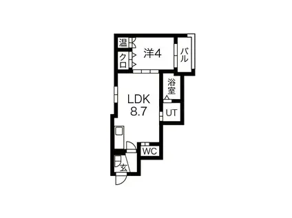 F ASECIA CER(1LDK/2階)の間取り写真