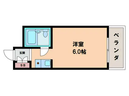 朝日プラザ天王寺 パサージュ(ワンルーム/7階)の間取り写真