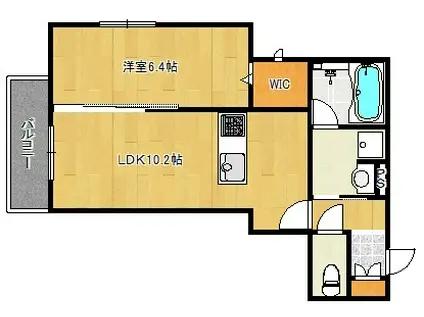 ロサ アルウェンシス(1LDK/3階)の間取り写真