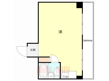 パレ正起(ワンルーム/2階)の間取り写真