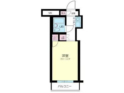 スカイコート品川第2(ワンルーム/4階)の間取り写真