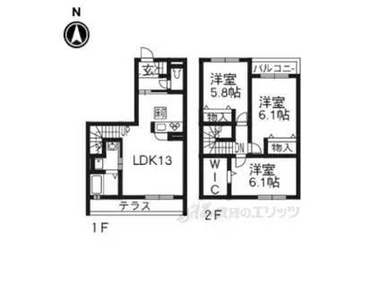 MACHIYA今宮(3LDK/1階)の間取り写真