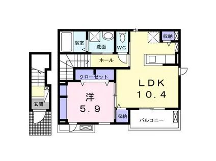 アネックス(1LDK/2階)の間取り写真
