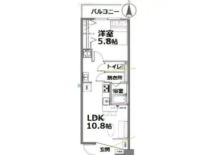 シティコート目黒3号棟 3(1LDK/3階)の間取り写真