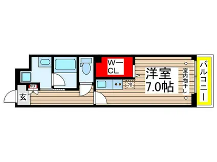 サムティレジデンス船橋海神(ワンルーム/2階)の間取り写真