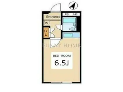 内藤ビル(1K/1階)の間取り写真