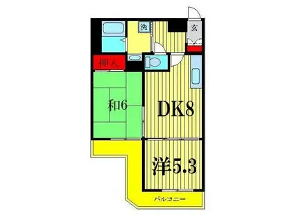 青戸NWビル(2DK/4階)の間取り写真