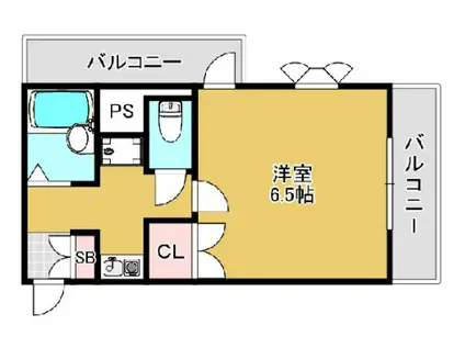 ウエックス(1K/4階)の間取り写真