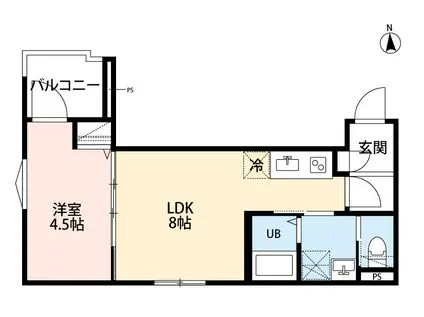 RH ITABASHI(1LDK/2階)の間取り写真