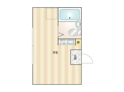 ビレッジインパート4(ワンルーム/2階)の間取り写真