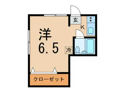 ハイムトモ(1K/1階)の間取り写真