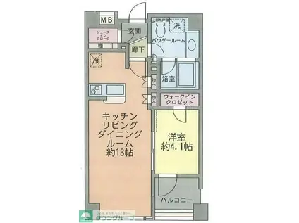 ラヴィタス三軒茶屋(1LDK/6階)の間取り写真