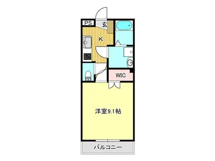 ルパーブ永田町(1K/2階)の間取り写真