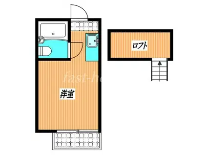 友好3番5番館(ワンルーム/2階)の間取り写真