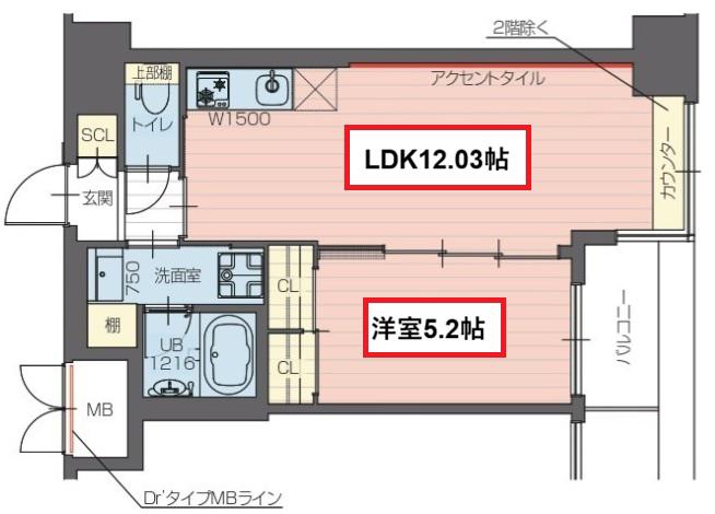 プレジオ長田(1LDK/7階)の間取り写真