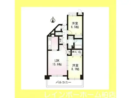 ヴィラモラージュ(2LDK/3階)の間取り写真