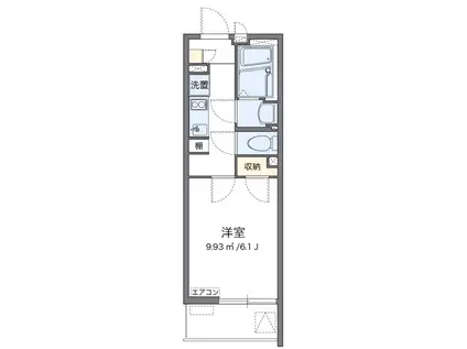 ローリエ(1K/2階)の間取り写真