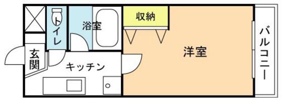 ユートピアン21(1K/2階)の間取り写真