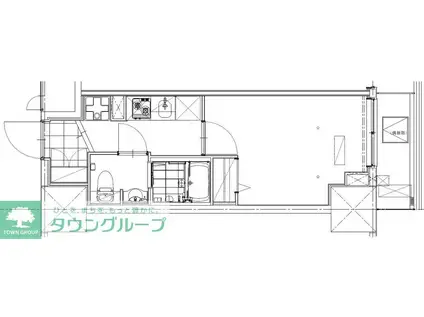 GENOVIA草加(1K/2階)の間取り写真