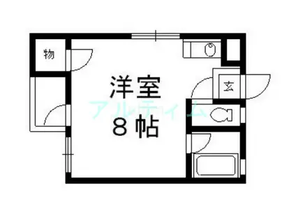 セザール京洛(1K/2階)の間取り写真