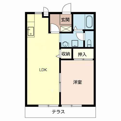 メゾン・リバーII(1LDK/1階)の間取り写真
