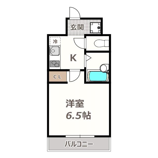 ラビスタ阿倍野(1K/4階)の間取り写真