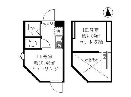 ティ・アーモ レディ(ワンルーム/1階)の間取り写真