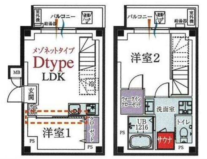 BCASA ASAKUSA IMADO(2LDK/4階)の間取り写真