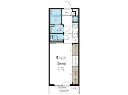 リブリ・ラウレア小幡(1K/1階)の間取り写真