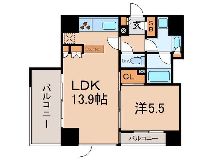シティハウス東大井(1LDK/7階)の間取り写真