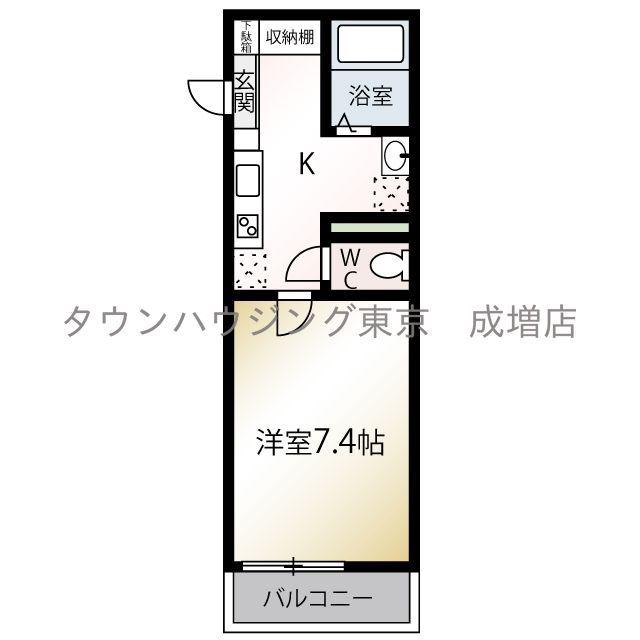 MQUARTO成増(1K/2階)の間取り写真