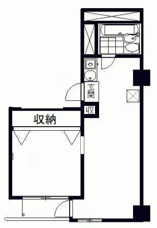 パルムハウス初台(1LDK/14階)の間取り写真