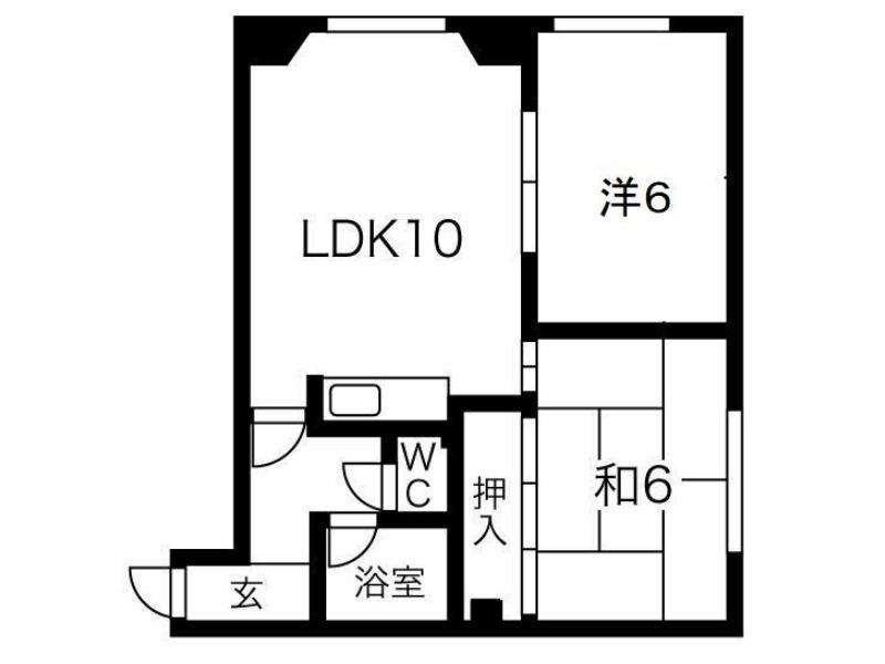 パークマンション佐々木(2LDK/3階)の間取り写真