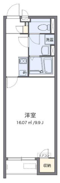 クレイノクリエイト仁川(1K/1階)の間取り写真