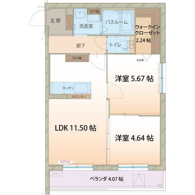 SWAN STYLE(2LDK/1階)の間取り写真