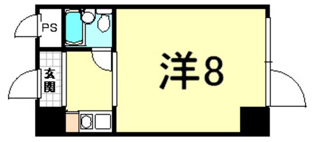 リベット甲子園(ワンルーム/3階)の間取り写真