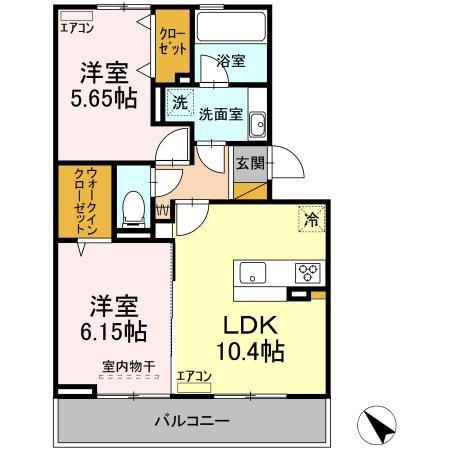 AMR15(2LDK/3階)の間取り写真