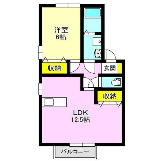 ムグンファIII(1LDK/1階)の間取り写真