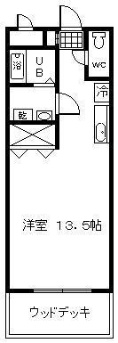 エグゼス(1K/4階)の間取り写真