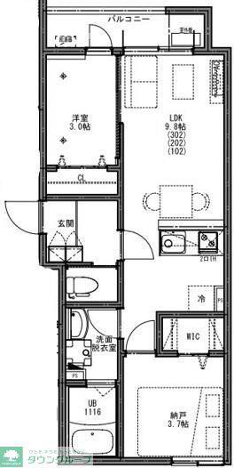 KEIAI RESIDENCE せんげん台VI(2LDK/1階)の間取り写真