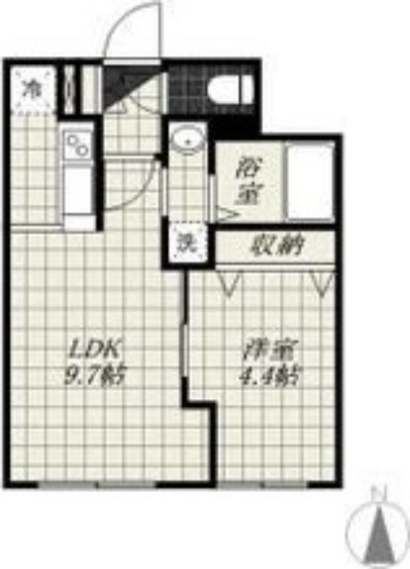 INFINITY南平岸(1LDK/3階)の間取り写真