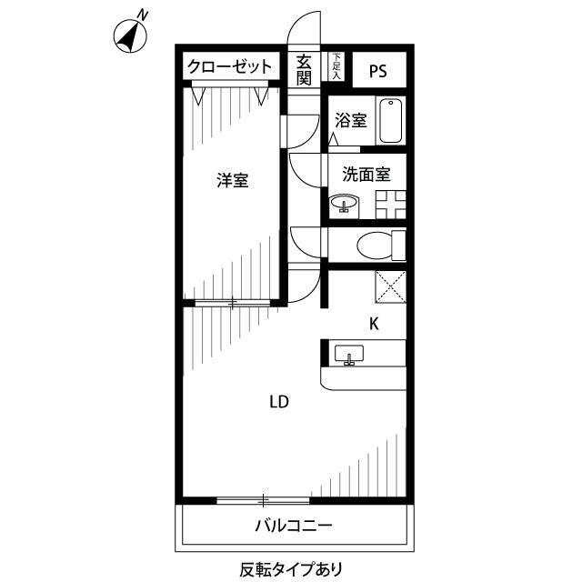 アムールハルⅡ(1LDK/1階)の間取り写真