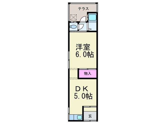 藤田コーポ(1DK/1階)の間取り写真