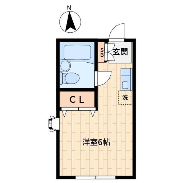コーポSHIBATA(ワンルーム/2階)の間取り写真