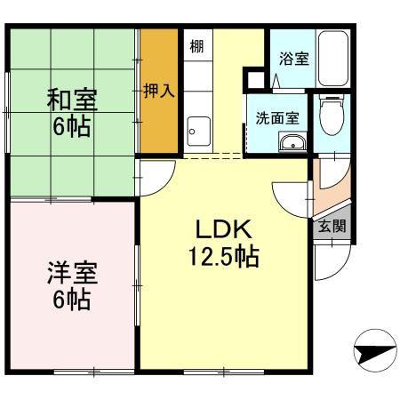 リンデン27(2LDK/1階)の間取り写真