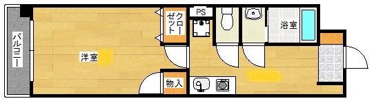 第16友建ビル(1K/3階)の間取り写真