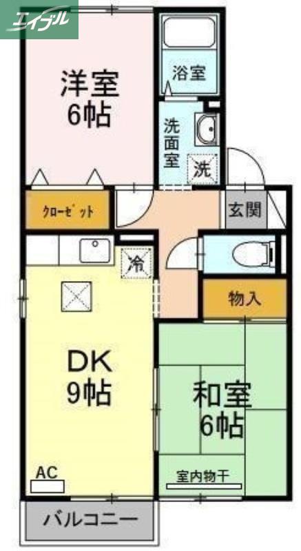 セジュール静(2DK/2階)の間取り写真